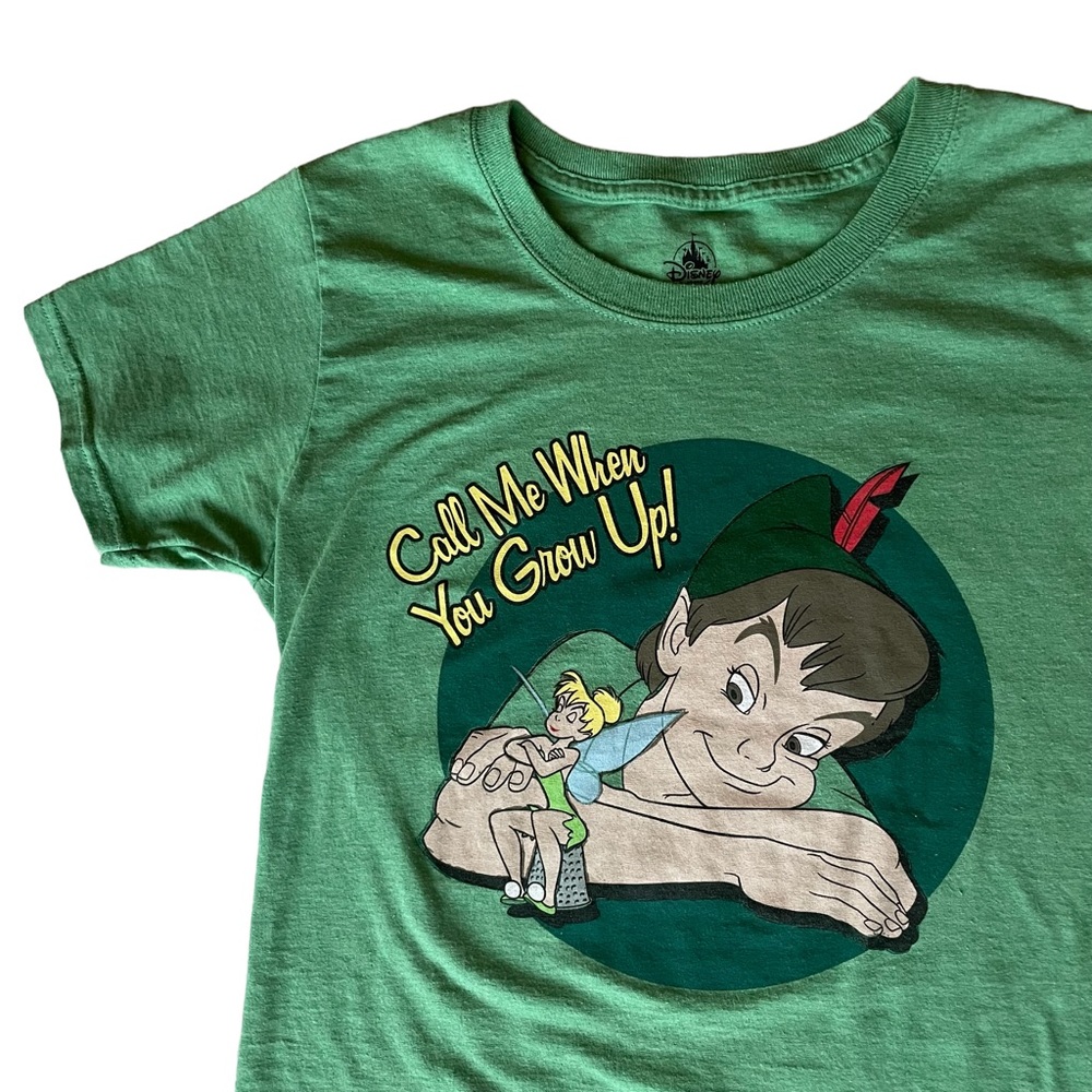 Disney Tinkerbell Peter Pan T-Shirt Call Me When You Grow Up Fits like Small
